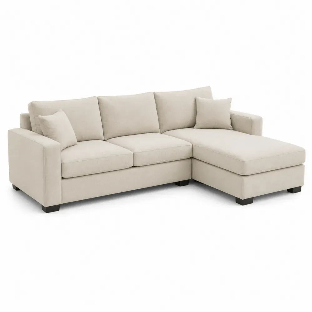 Modulares Sofaset Beige Stoff L-Form
