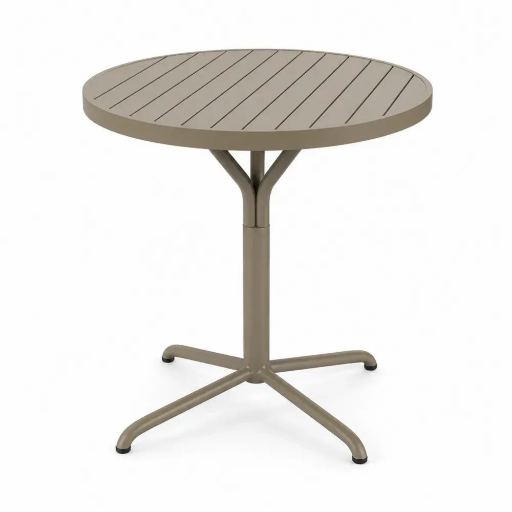 Runder Tisch aus Metall Ø 60 cm Beige