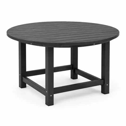 Runder Gartentisch Kiefernholz Schwarz 76cm