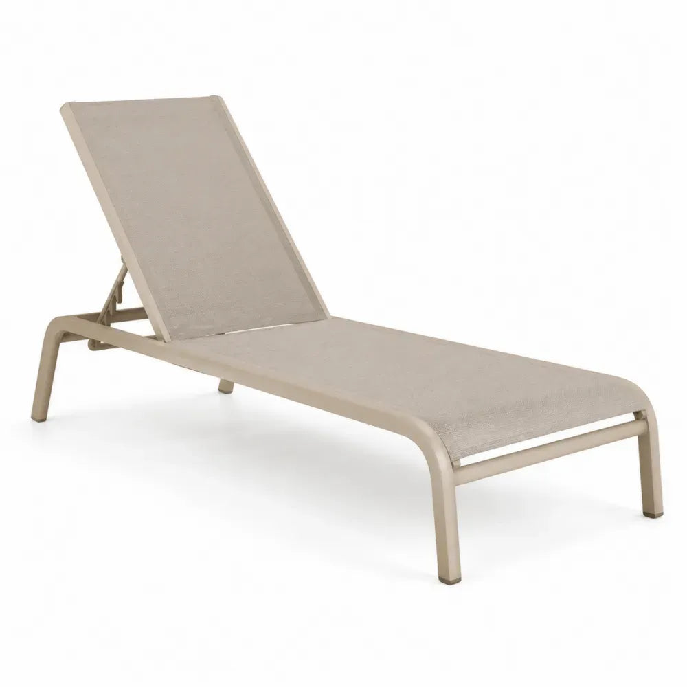 Sonnenliege Aluminium Textilene Beige