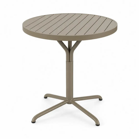 Runder Tisch aus Metall Ø 60 cm Beige